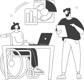 기업에서 일하는 장애인 이미지